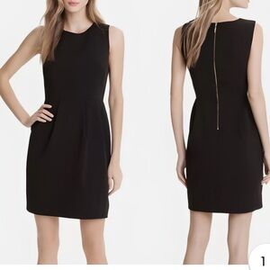 Kate Spade Tiff Pleated Black Sleeveless Sheath Dress, Little Black Dress